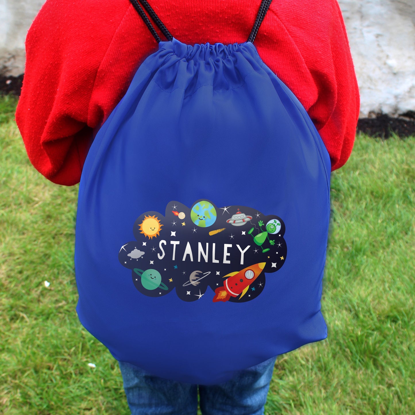 Personalised Space Blue Kit Bag: 4 - Kids Bags By Gift Moments