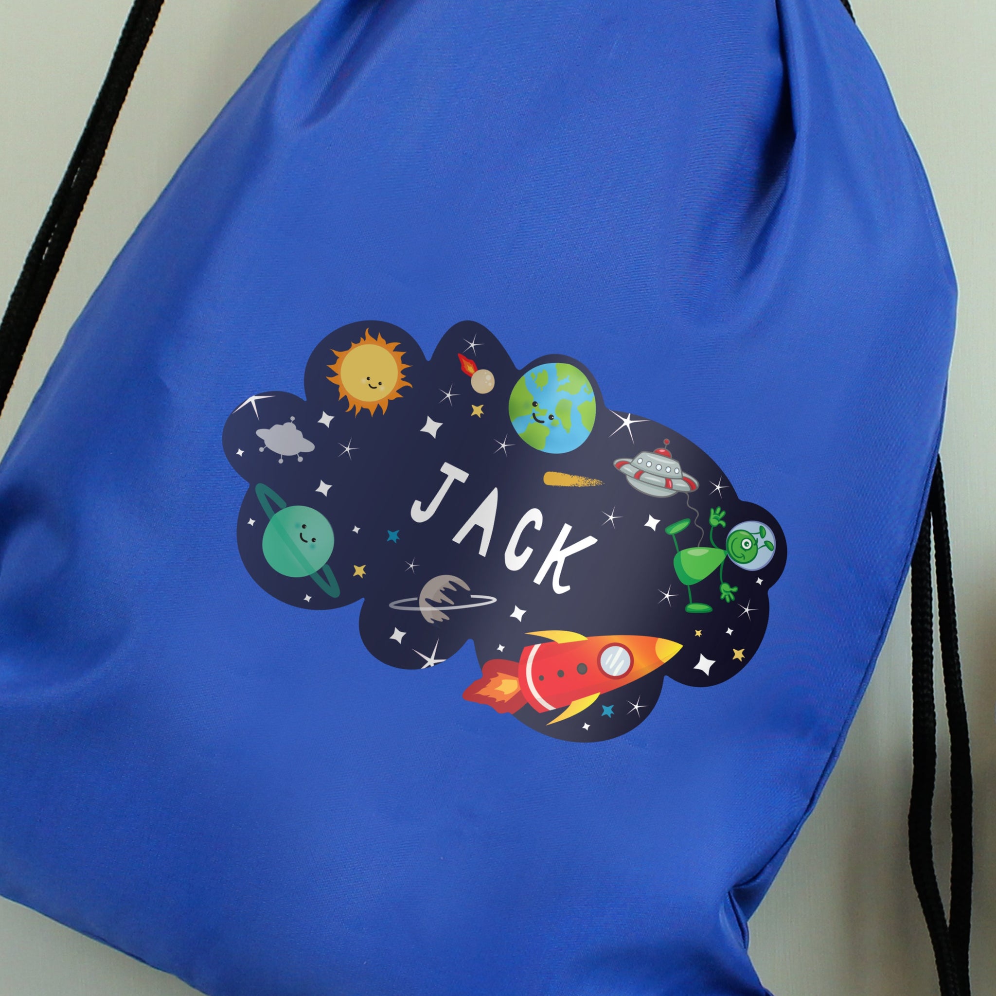 Personalised Space Blue Kit Bag: 3 - Kids Bags By Gift Moments