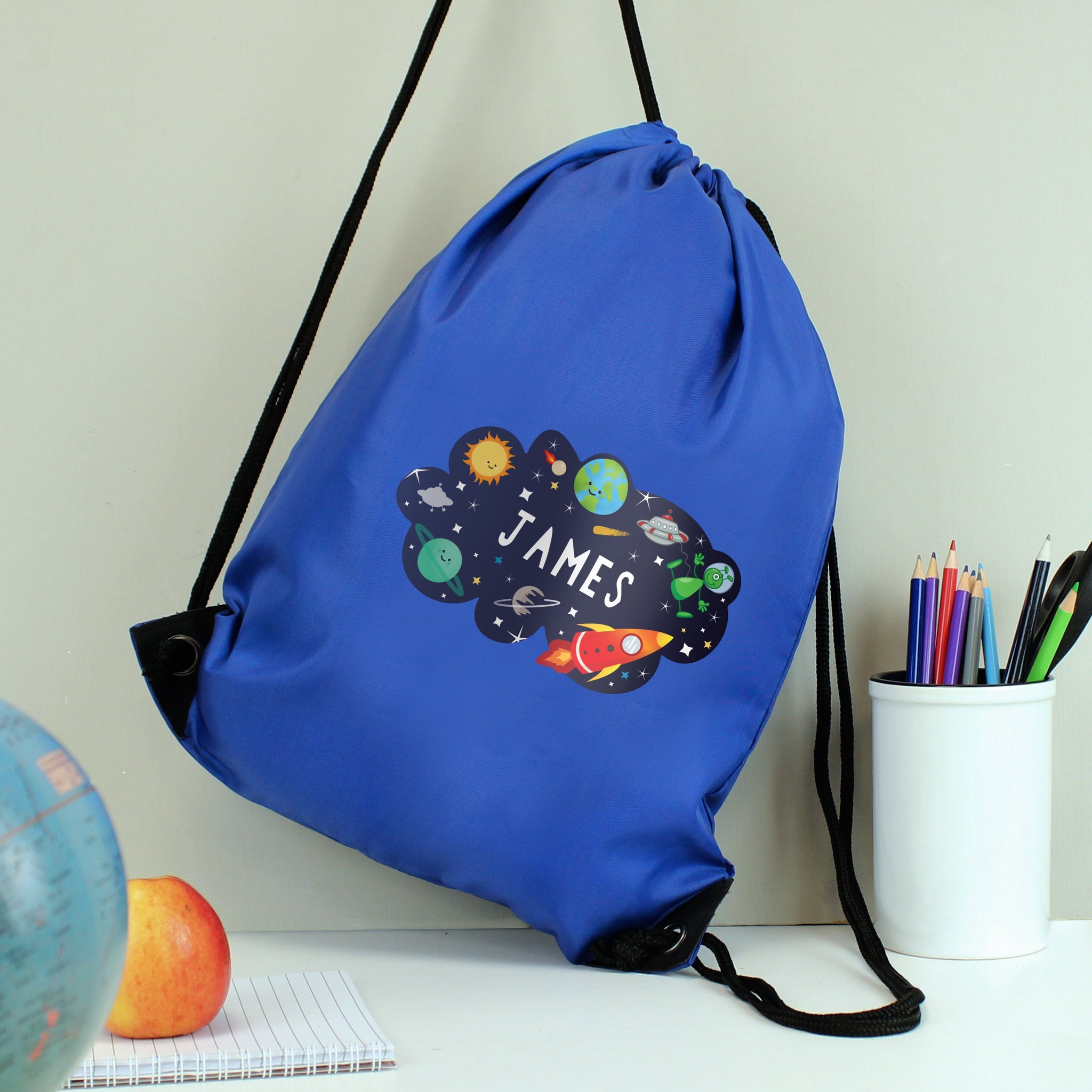 Personalised Space Blue Kit Bag: 2 - Kids Bags By Gift Moments
