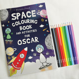 Personalised Space Colouring Book & Pencils: 1 - Books By Gift Moments