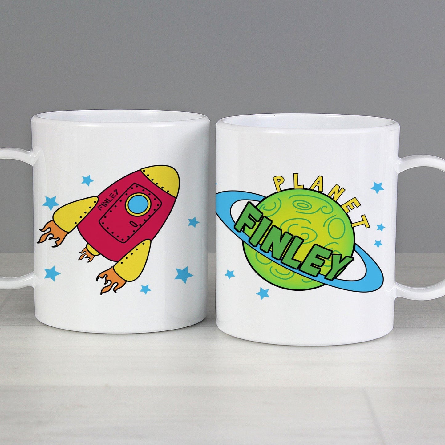 Personalised Space Plastic Mug: 1 - Plastic Mugs By Gift Moments