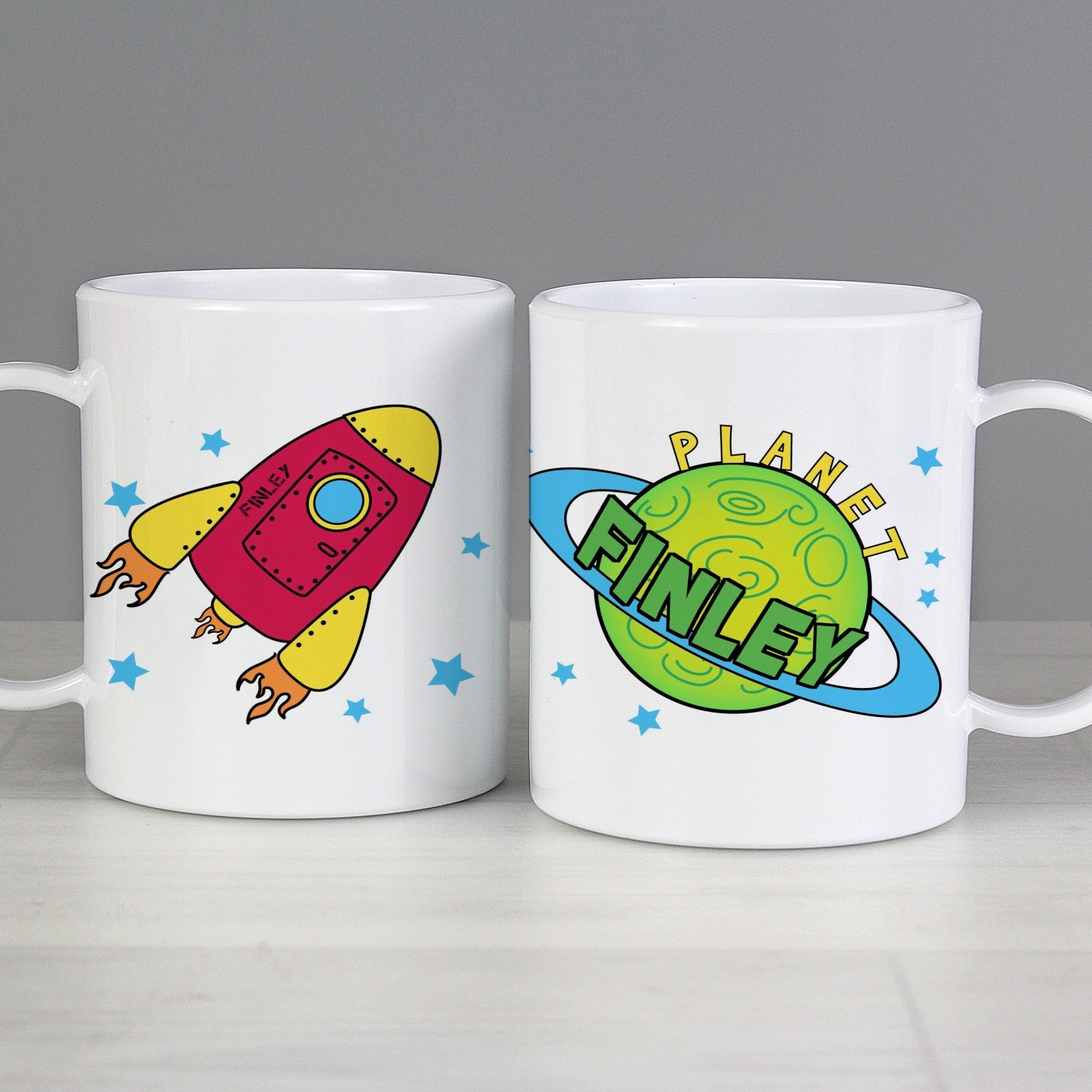 Personalised Space Plastic Mug: 1 - Plastic Mugs By Gift Moments