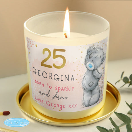 Personalised Me To You Sparkle Birthday Scented Jar Candle: 4 - Candles