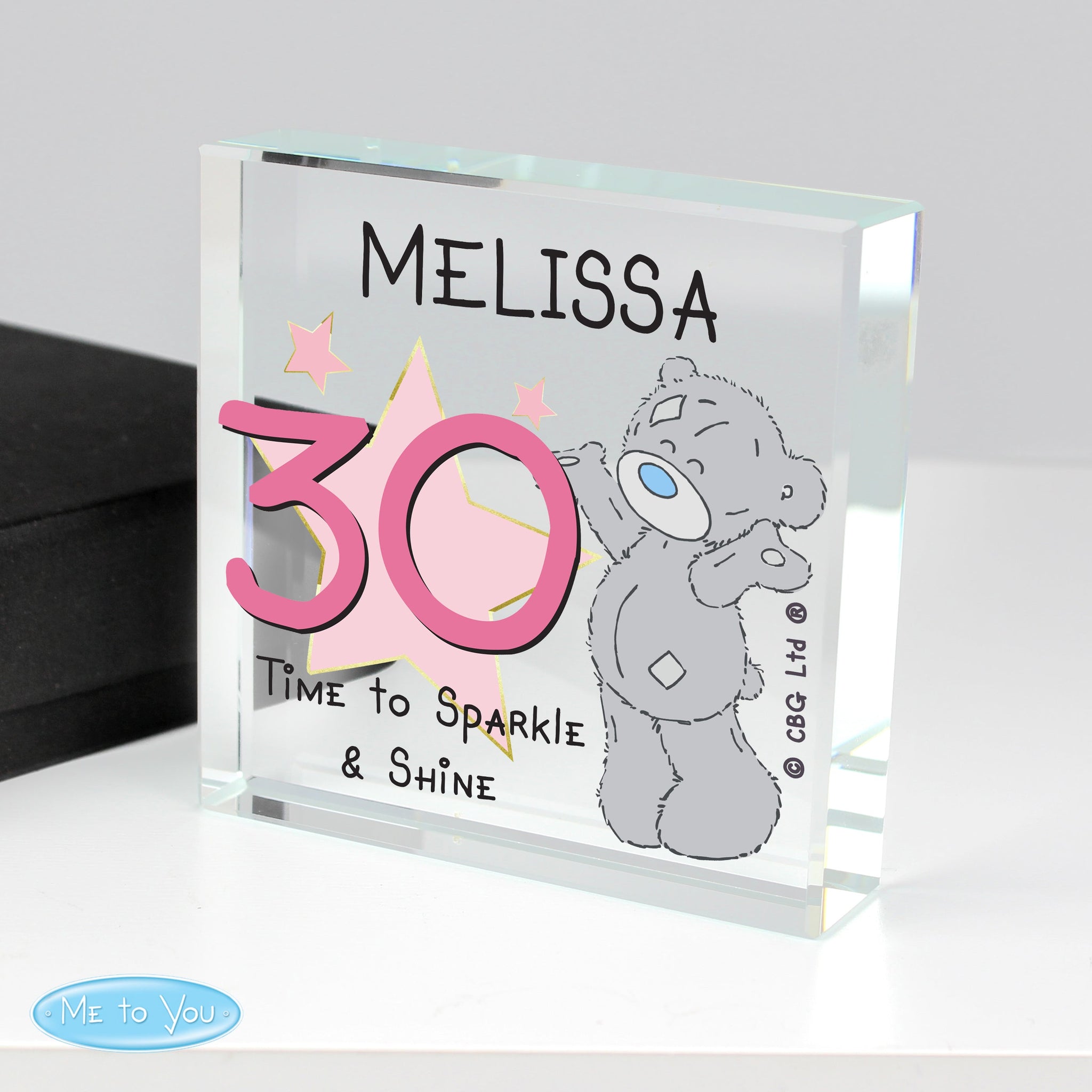Personalised Me To You Sparkle & Shine Birthday Crystal Token: 3 - Crystal Tokens