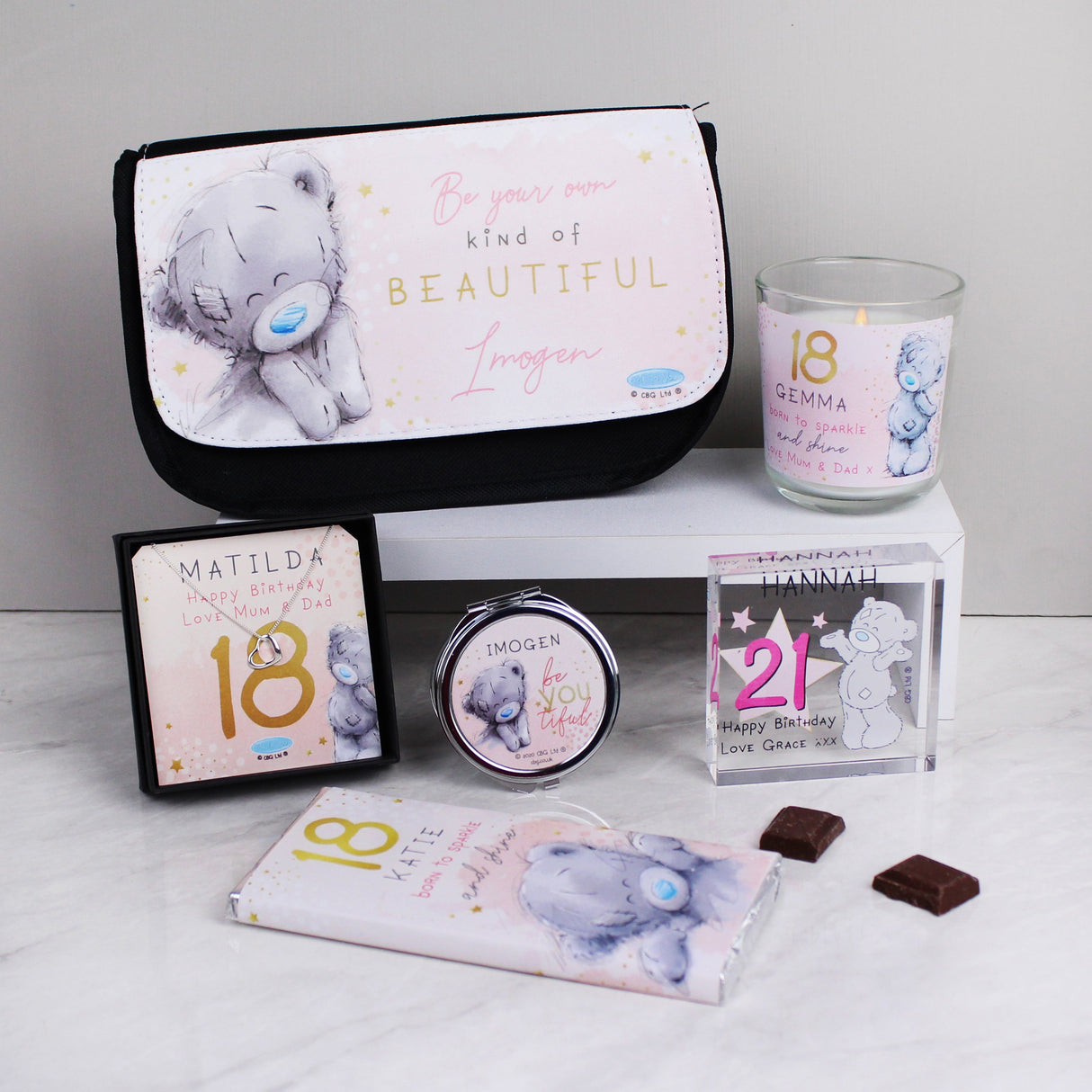 Personalised Me To You Sparkle & Shine Birthday Sentiment Silver Tone Necklace and Box: 5 - Necklaces