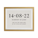 Personalised Special Date Framed Prints: 7 - Framed Prints By Gift Moments