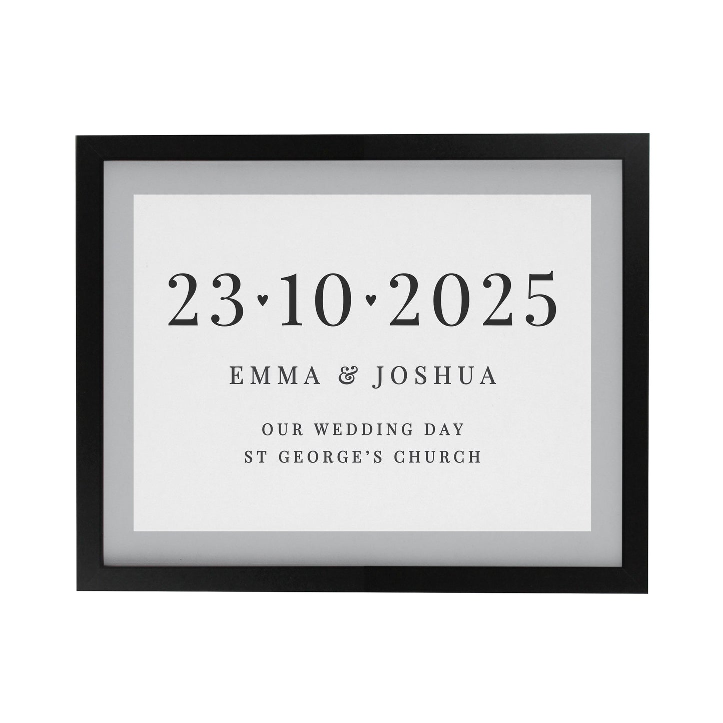 Personalised Special Date Framed Prints: 8 - Framed Prints By Gift Moments
