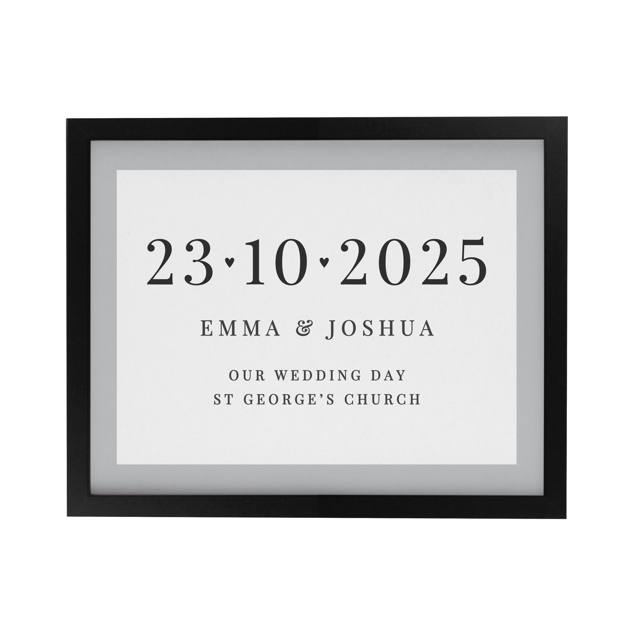 Personalised Special Date Framed Prints: 8 - Framed Prints By Gift Moments