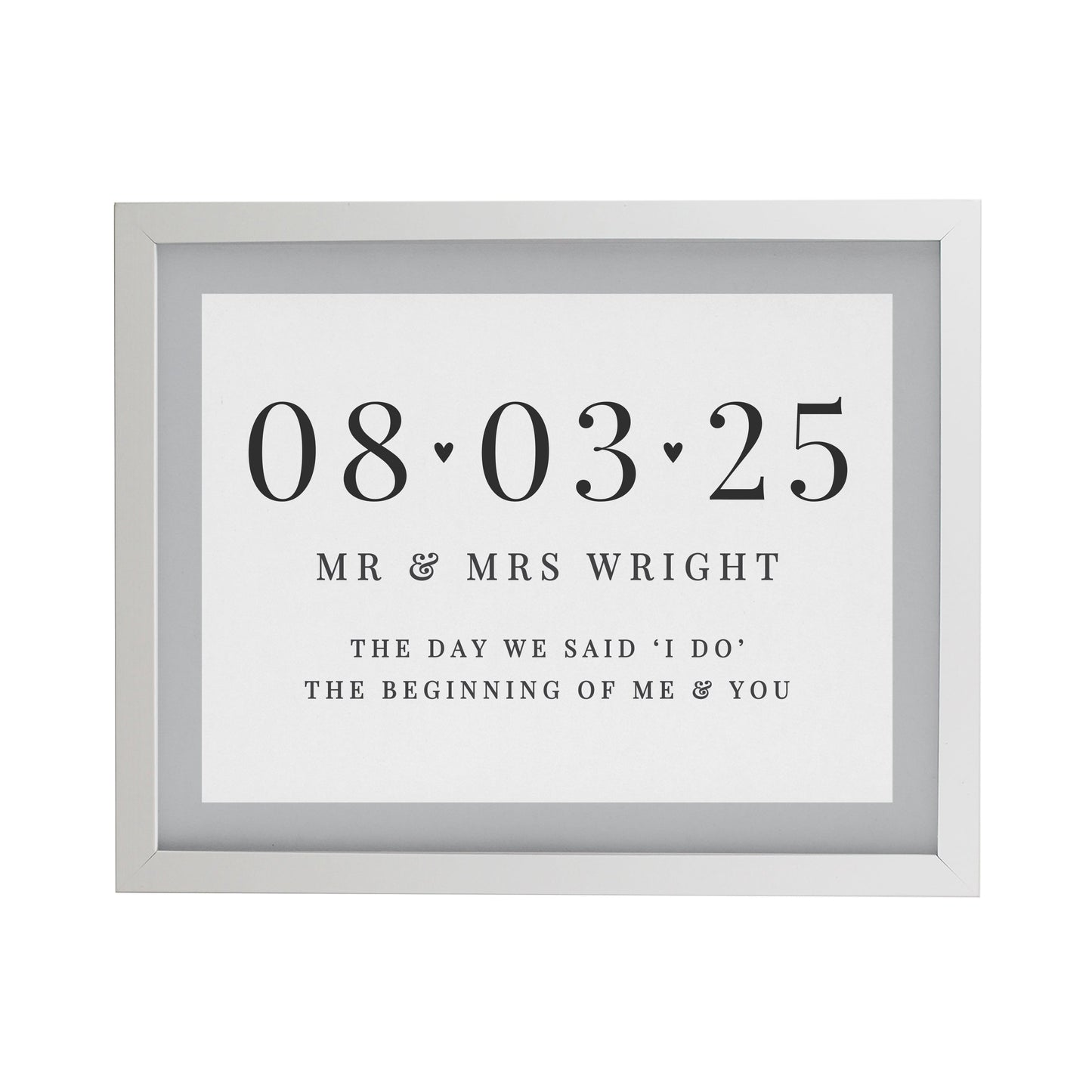 Personalised Special Date Framed Prints: 9 - Framed Prints By Gift Moments