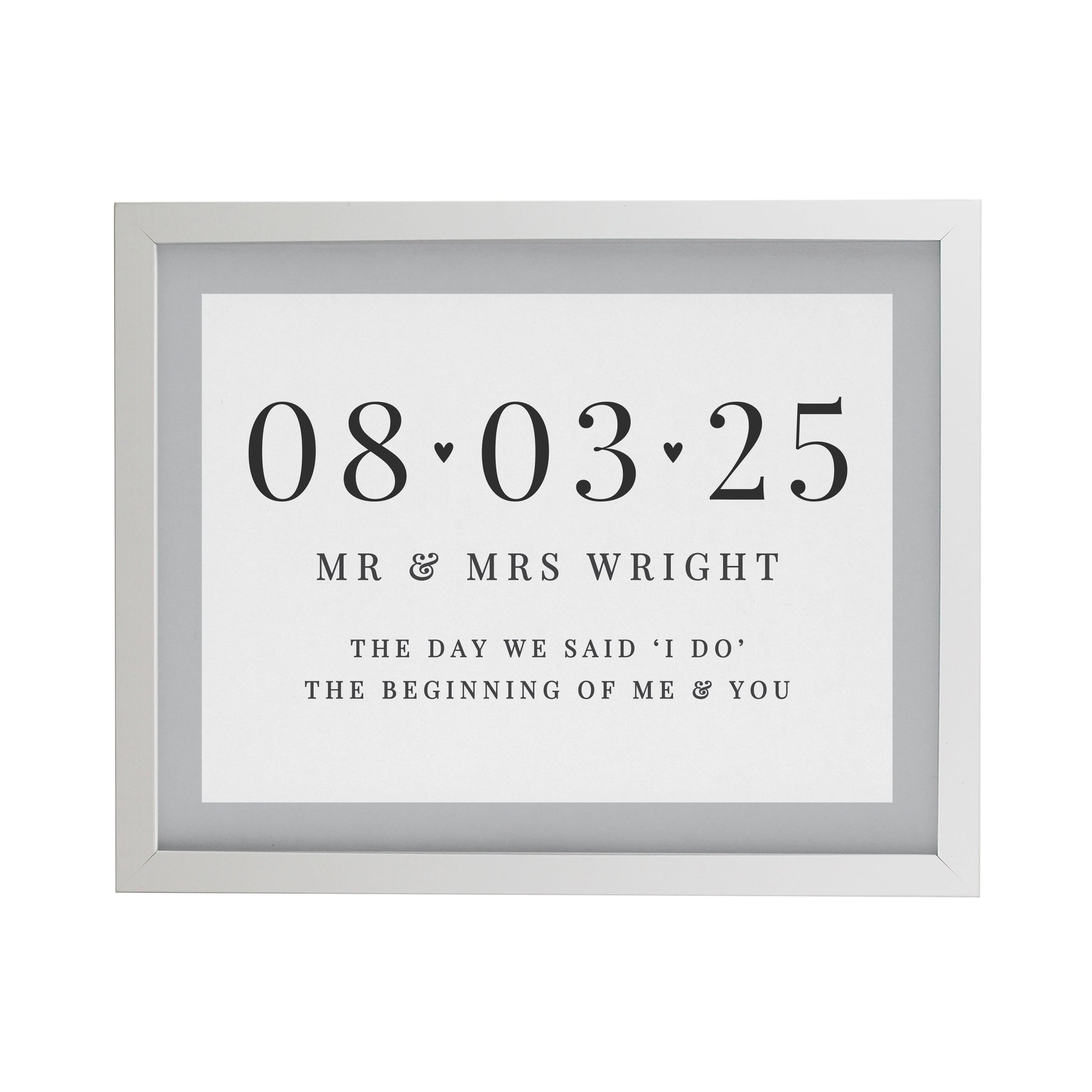 Personalised Special Date Framed Prints: 9 - Framed Prints By Gift Moments