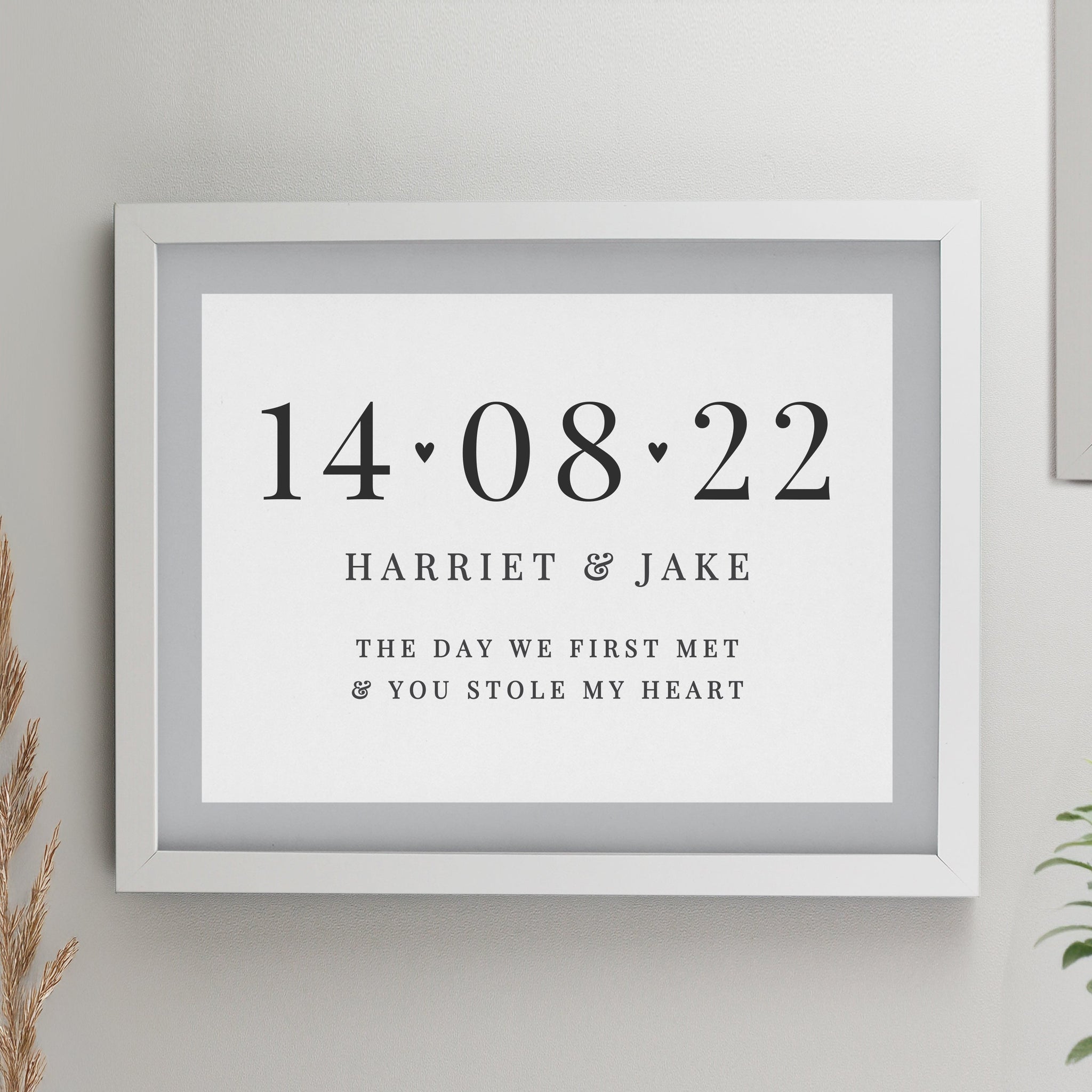 Personalised Special Date Framed Prints: 3 - White - Framed Prints By Gift Moments