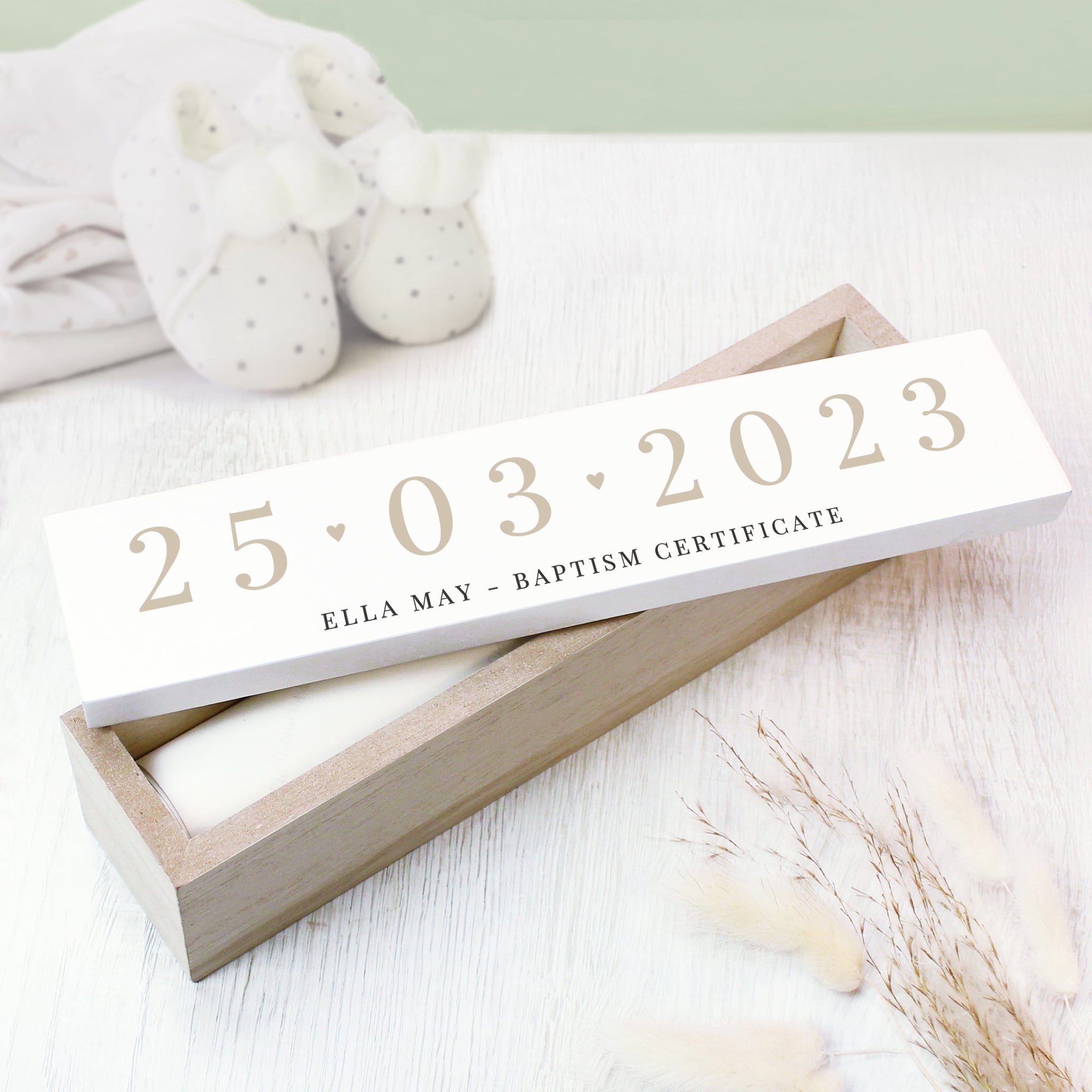 Personalised Special Date Wooden Certificate Holder: 4 - Certificate Holders By Gift Moments