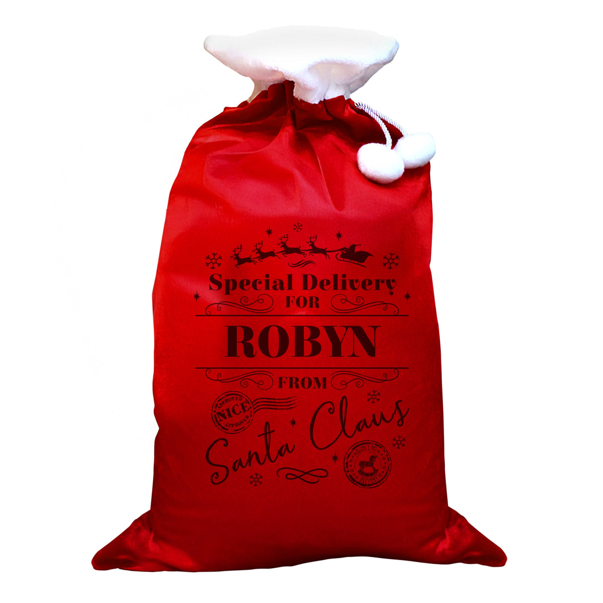 Personalised Special Delivery Red Sack: 4 - Christmas Sacks By Gift Moments