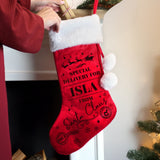 Personalised Special Delivery Red Stocking: 2 - Christmas Stockings By Gift Moments