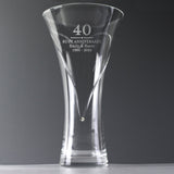 Personalised Special Year Diamante Heart Vase: 1 - Vases By Gift Moments