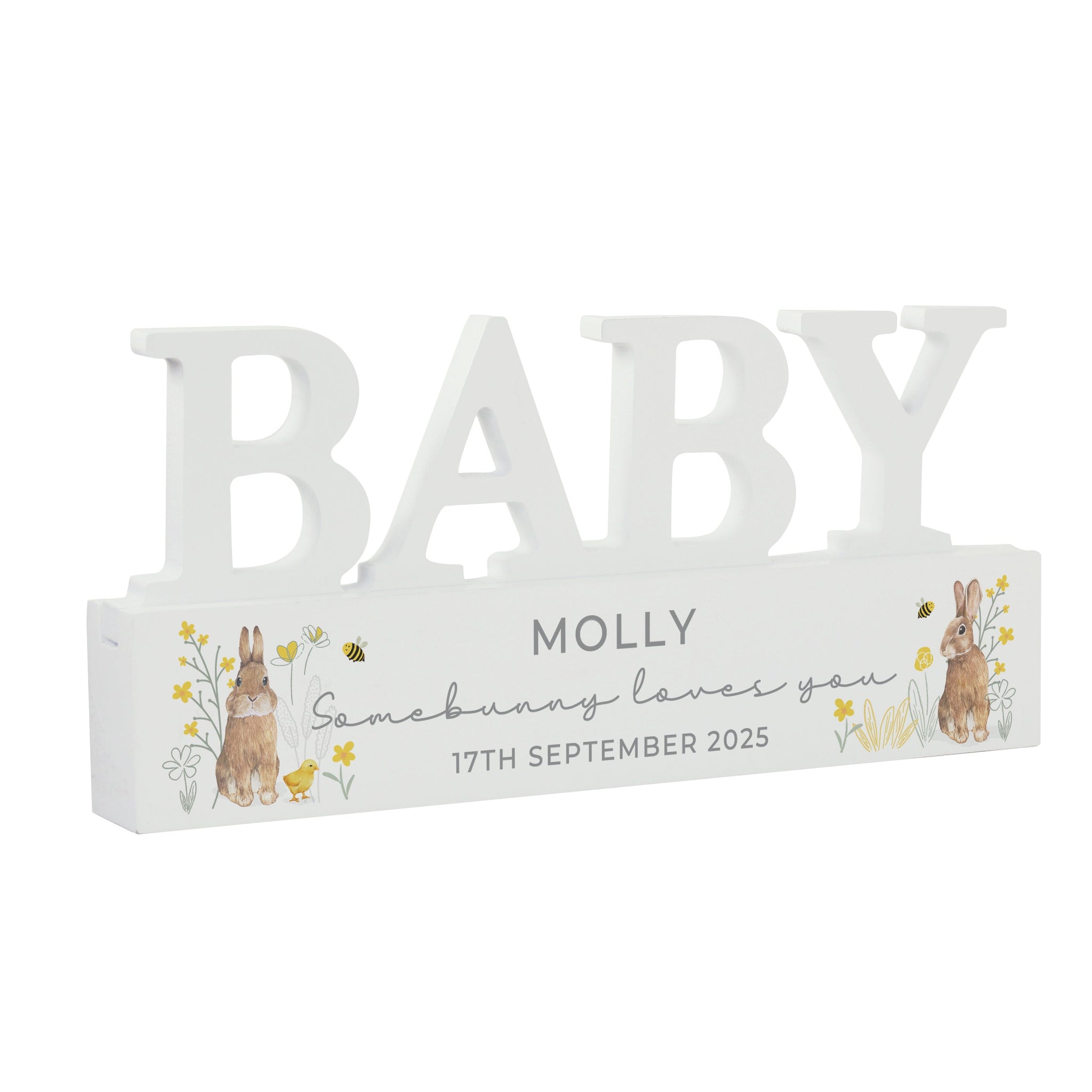 Personalised Spring Bunny Baby Ornament: 4 - Ornaments By Gift Moments