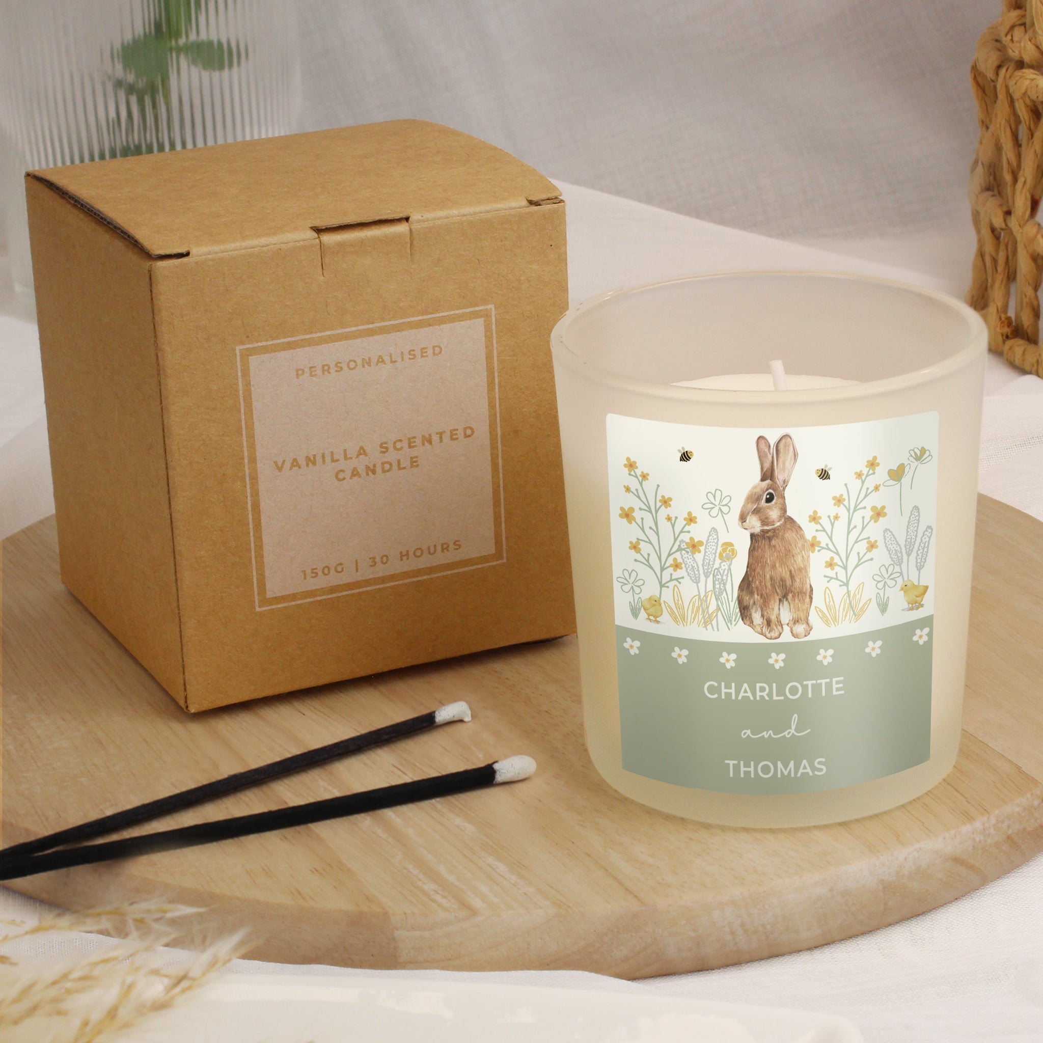 Personalised Spring Bunny Candle Jar: 3 - Candles By Gift Moments