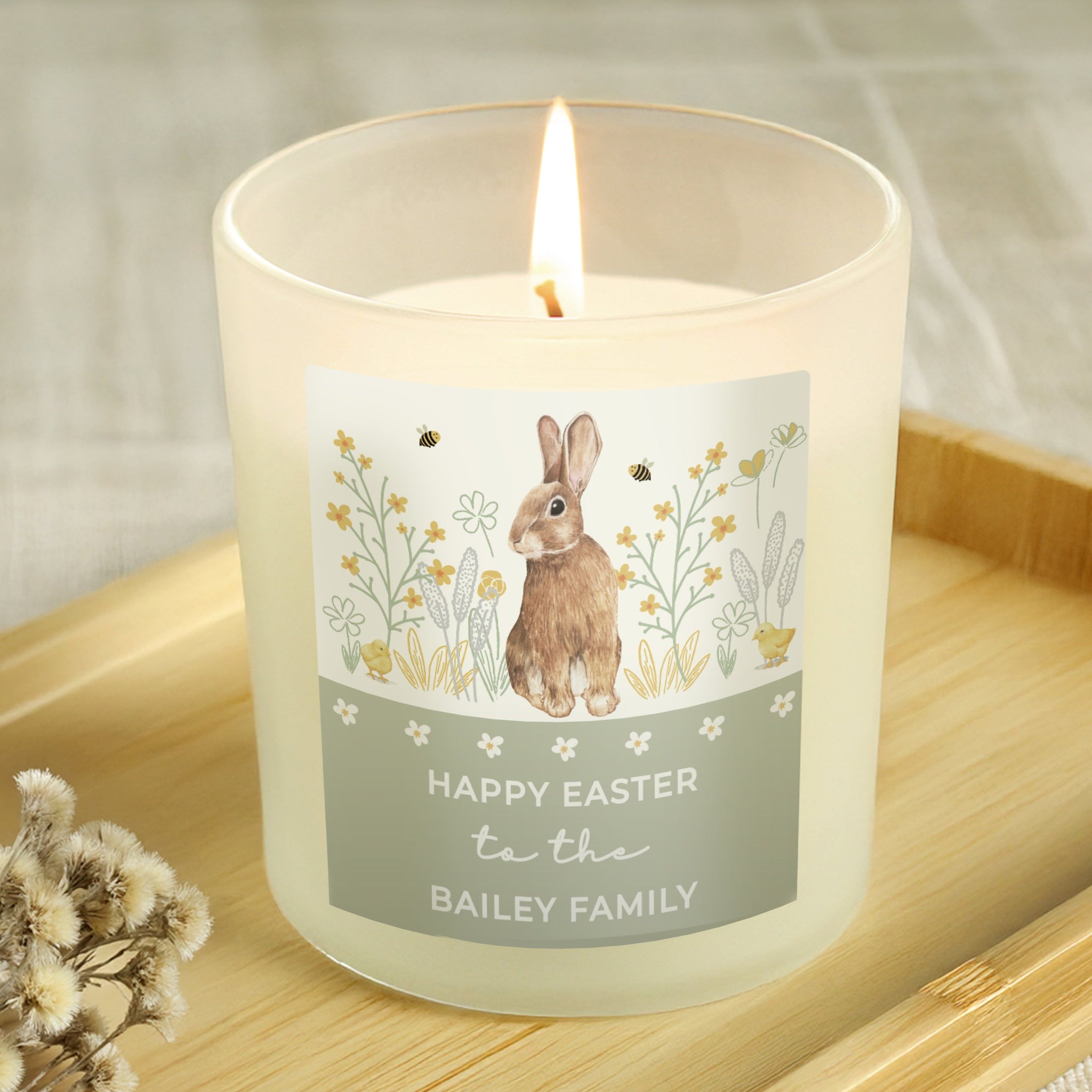 Personalised Spring Bunny Candle Jar: 1 - Candles By Gift Moments