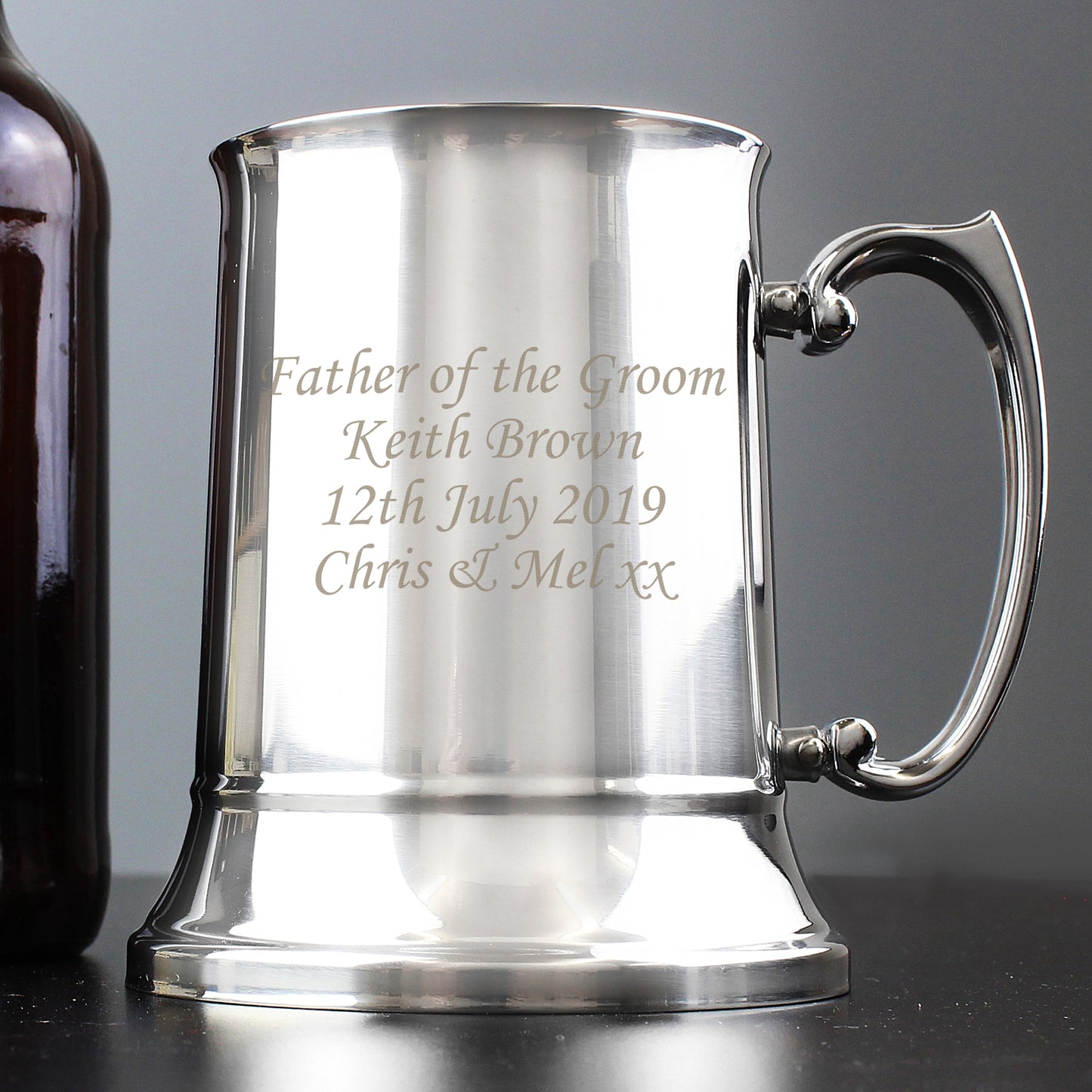 Personalised Stainless Steel Tankard: 1 - Tankards By Gift Moments