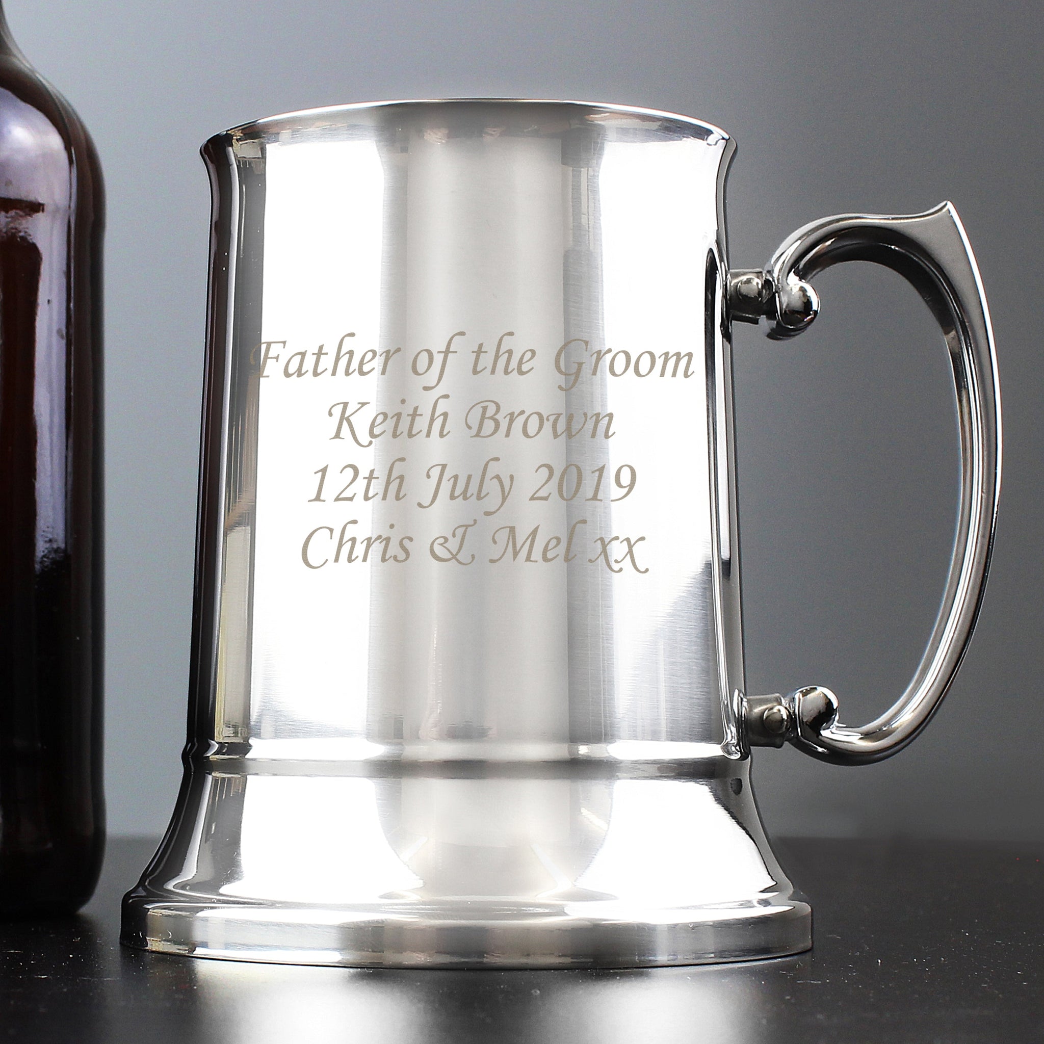 Personalised Stainless Steel Tankard: 1 - Tankards By Gift Moments