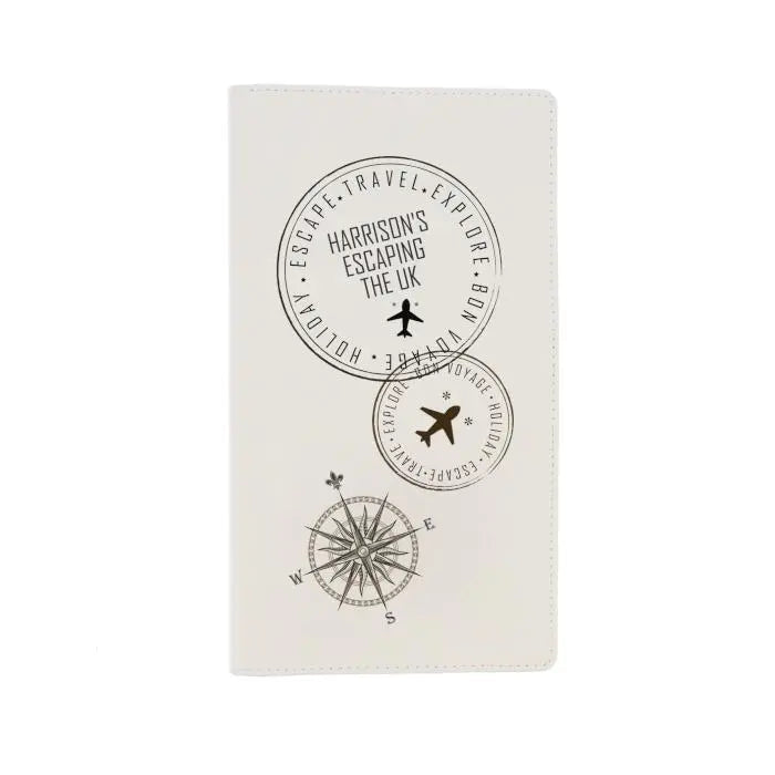 Personalised Stamp Travel Document Holder: 4 - Passport Holders By Gift Moments