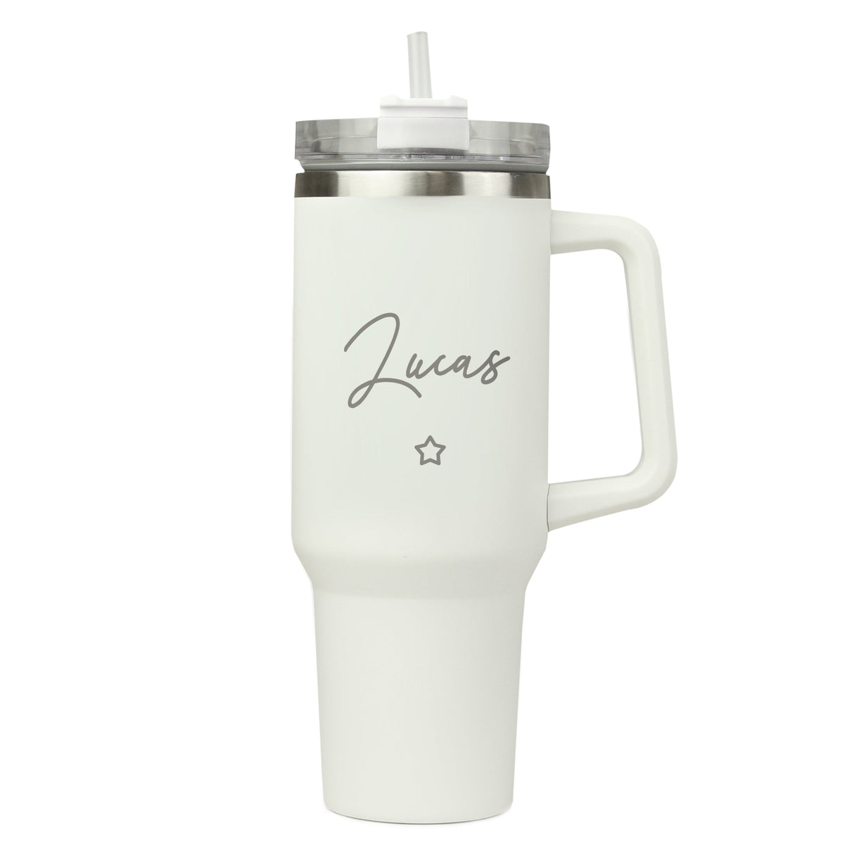 Personalised Star 40oz White Travel Cup: 7 - Travel Mugs By Gift Moments