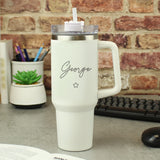 Personalised Star 40oz White Travel Cup: 4 - Travel Mugs By Gift Moments