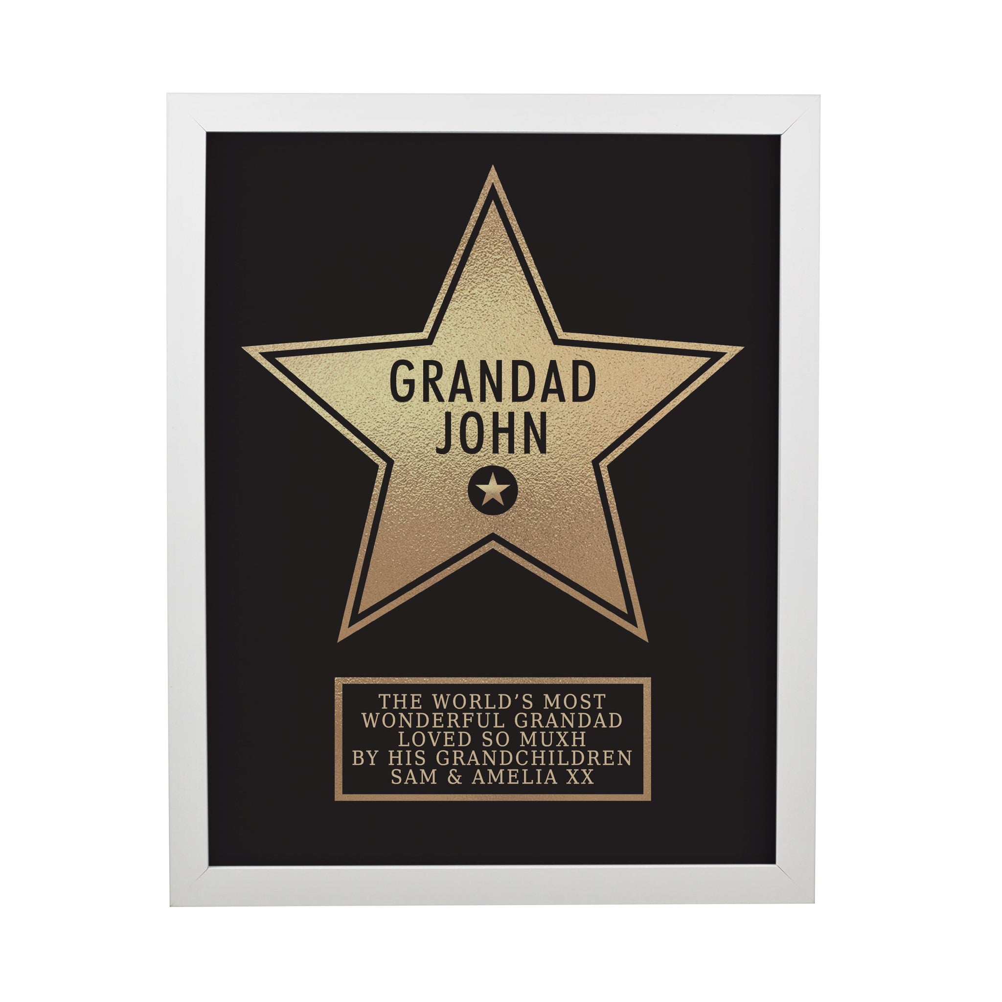 Personalised Star Award Framed Prints: 9 - Framed Prints By Gift Moments
