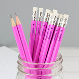 Personalised Star Motif Pink Pencils: 1 Pens & Pencils By Gift Moments