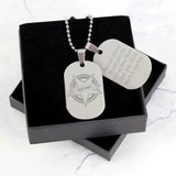 Personalised Star Stainless Steel Double Dog Tag Necklace: 2 - Necklaces By Gift Moments
