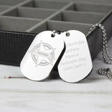 Personalised Star Stainless Steel Double Dog Tag Necklace: 1 - Necklaces By Gift Moments