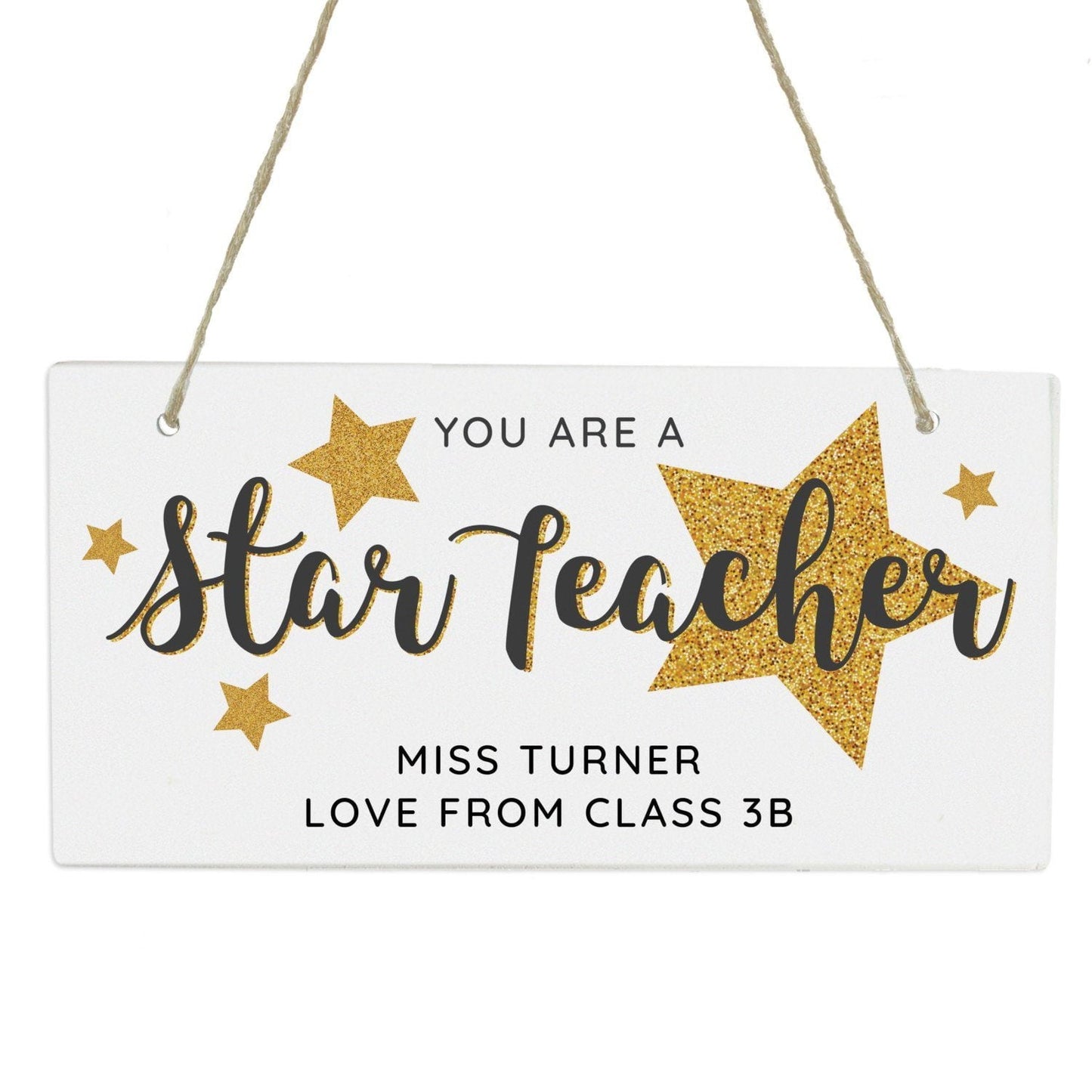 Personalised You Are A Star Teacher Wooden Sign: 3 - Signs & Plaques By Gift Moments