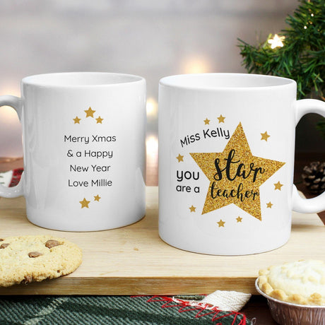 Personalised Star Teacher’s Mug: 2 - Mugs By Gift Moments