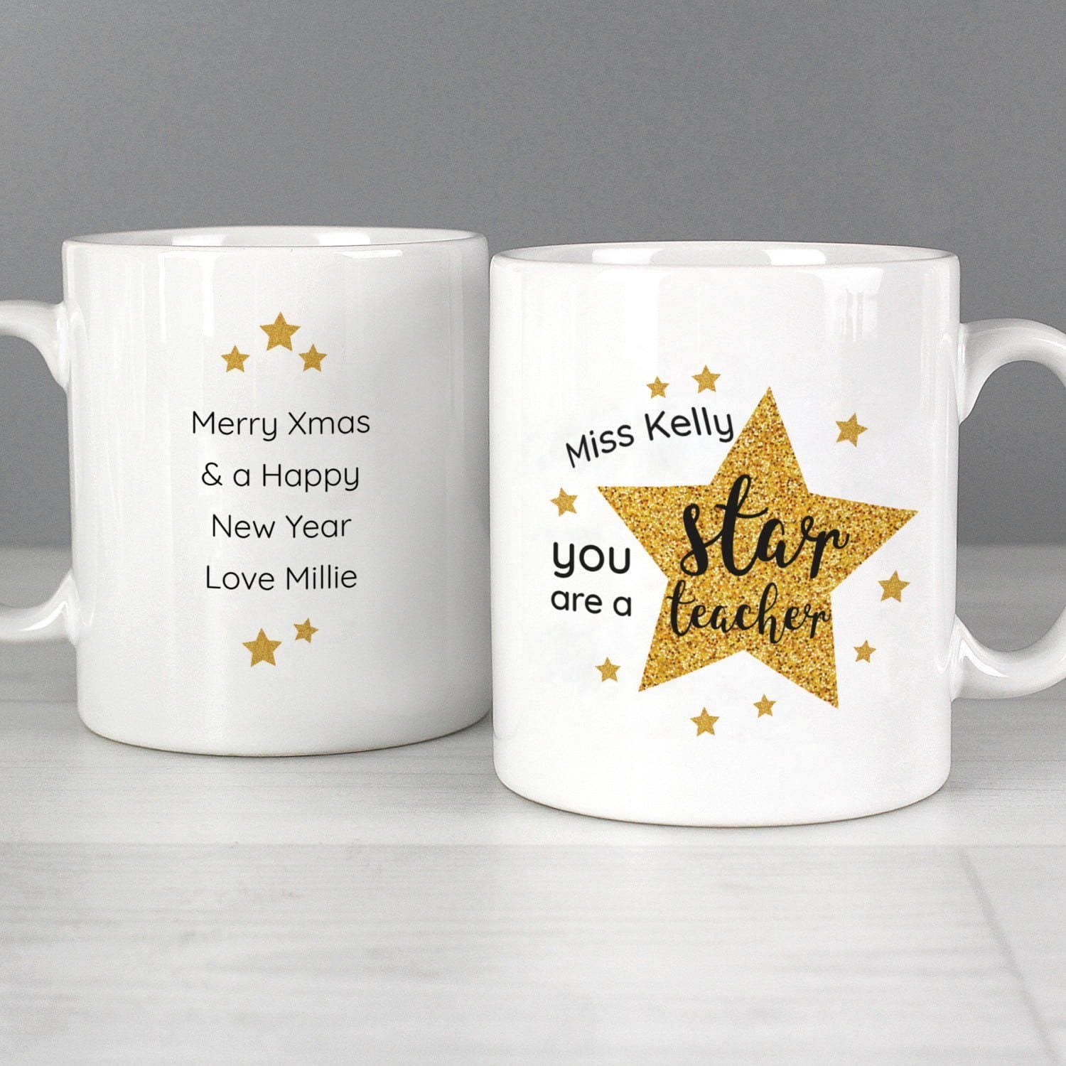 Personalised Star Teacher’s Mug: 1 - Mugs By Gift Moments
