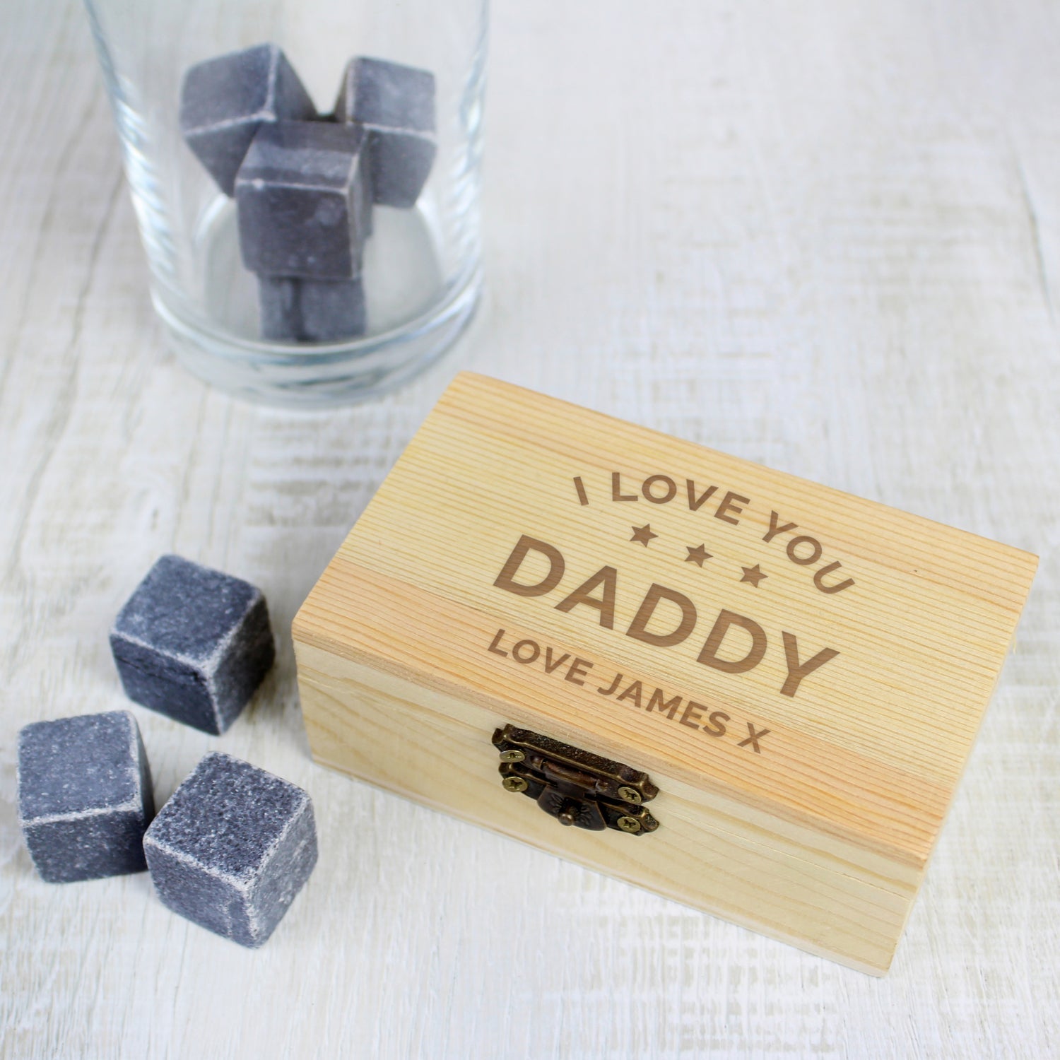 Personalised Stars Free Text Cooling Stones: 3 - Barware By Gift Moments