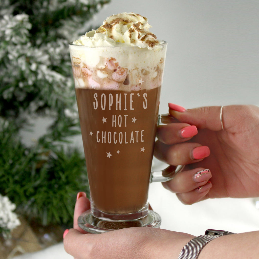 Personalised Stars Hot Chocolate Latte Glass - Shop Mugs At Gift Moments - 1
