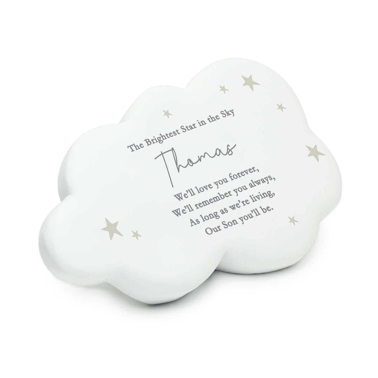 Personalised Stars Resin Memorial Cloud: 5 - Memorials By Gift Moments