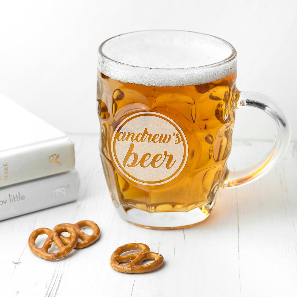 Personalised Statement Dimpled Beer Glass - Shop Beer Glasses At Gift Moments - 3