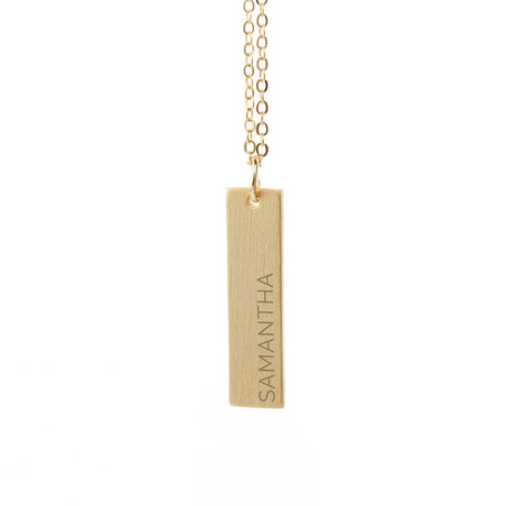 Personalised Gold Bar Necklace: 5 - Necklaces By Gift Moments