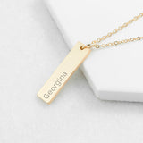 Personalised Gold Bar Necklace: 3 - Necklaces By Gift Moments