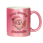 Personalised Stay Merry Santa Pink Mug - Shop Mugs At Gift Moments - 4