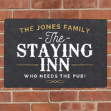 Personalised Staying Inn Metal Sign: 2 - Signs & Plaques By Gift Moments