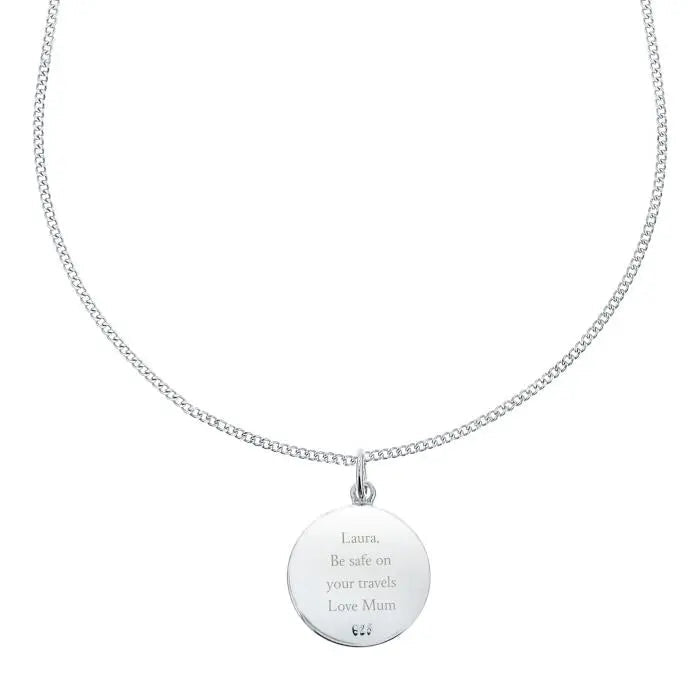 Personalised Sterling Silver & 9ct Gold St. Christopher Necklace: 5 - Necklaces By Gift Moments