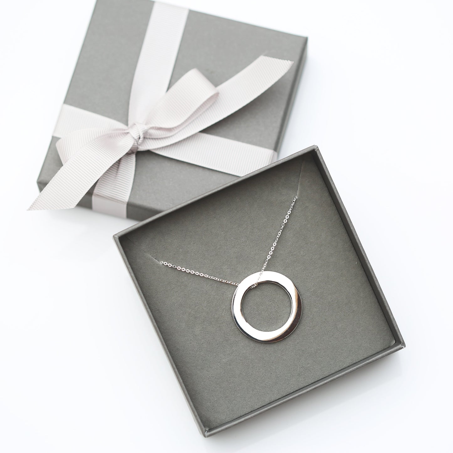 Personalised Sterling Silver Halo Necklace: 6 - Necklaces By Gift Moments