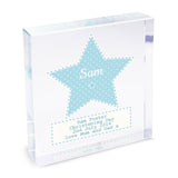 Personalised Stitch & Dot Baby Boy Crystal Token: 7 - Crystal Tokens By Gift Moments
