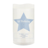 Personalised Stitch & Dot Baby Boy Nightlight LED Candle: 5 - LED Lighting By Gift Moments