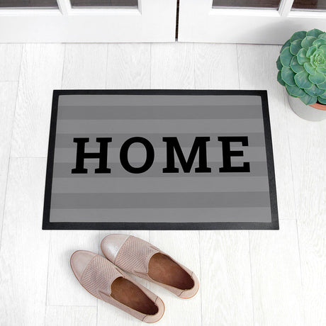 Personalised Indoor Striped Rubber Doormat: 2 - Doormats By Gift Moments