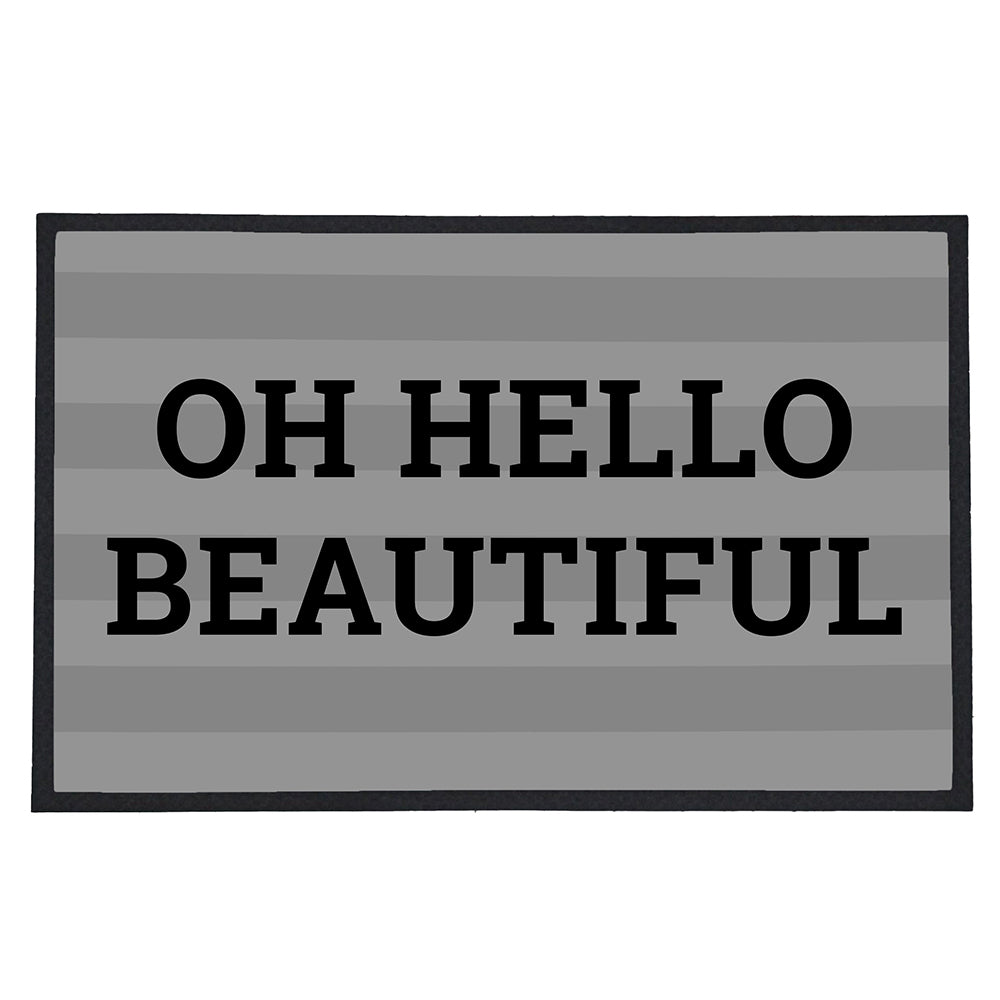Personalised Indoor Striped Rubber Doormat: 4 - Doormats By Gift Moments