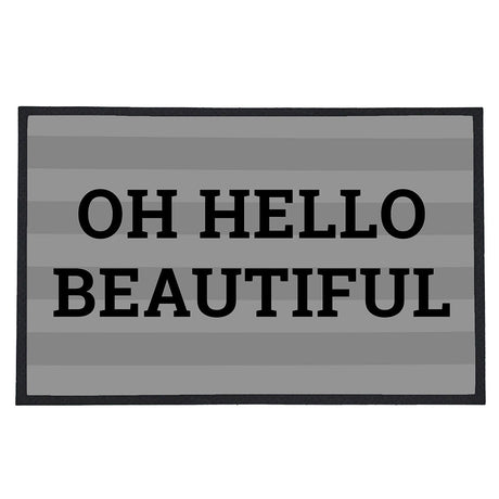 Personalised Indoor Striped Rubber Doormat: 4 - Doormats By Gift Moments