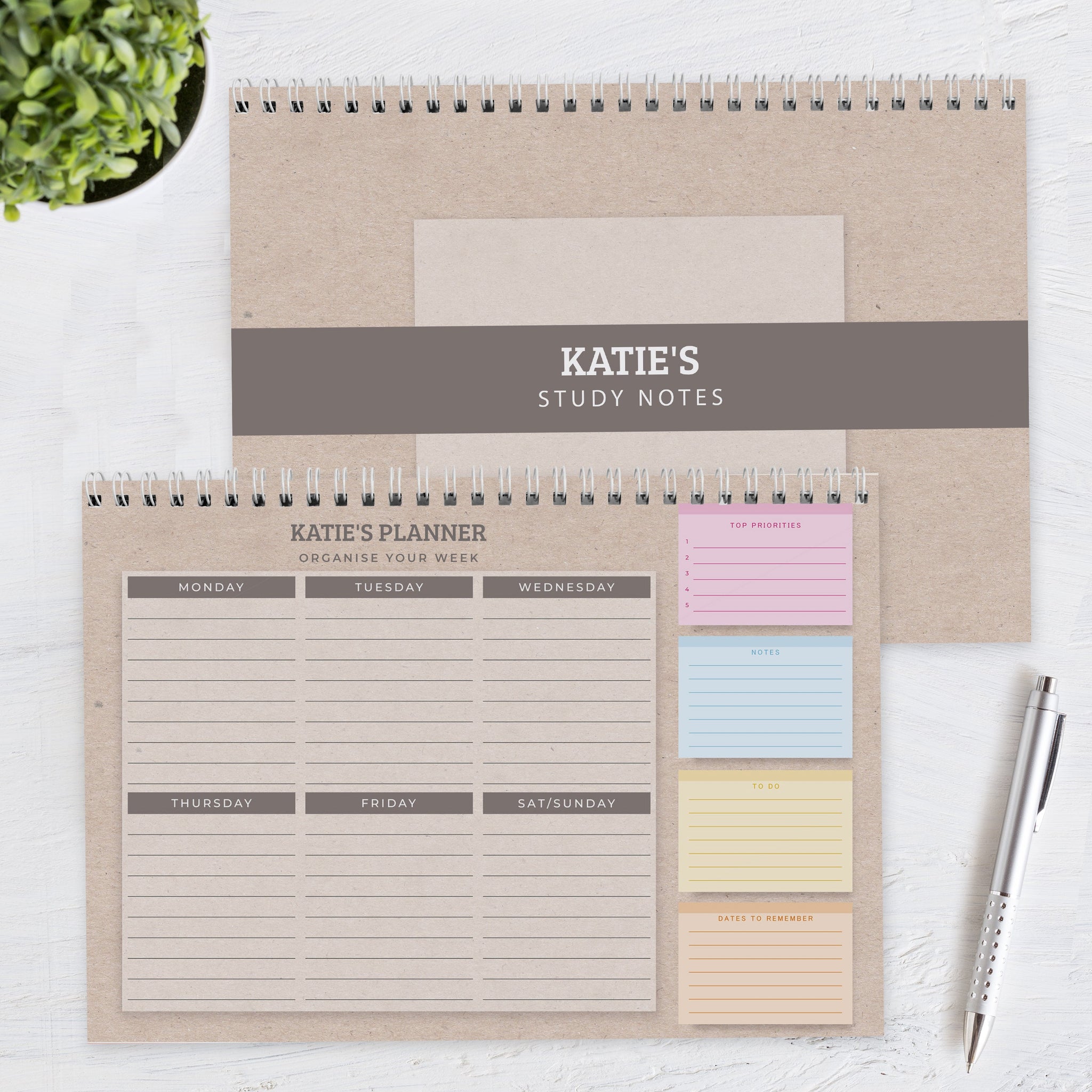 Personalised Study A4 Desk Planner: 4 - Calendars & Planners By Gift Moments